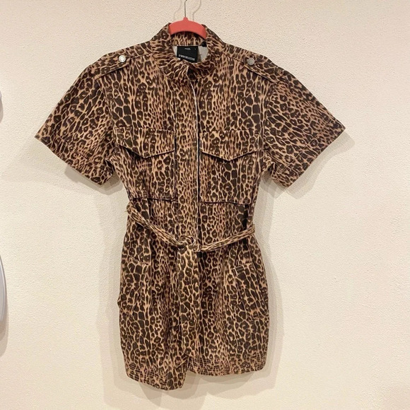 CMEO COLLECTIVE Reiterate Dress - Brown Leopard Size Small EUC - Picture 2 of 4